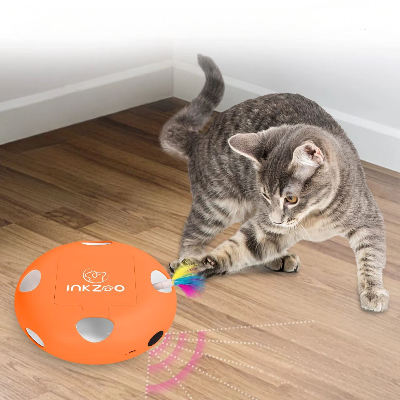 Jeux Chat - PlumeMagique™ - Orange